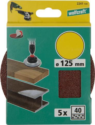 Produktbild wolfcraft wolfcraft 5 Haft-Schleifsch. Korund K180, ø125mm (180)