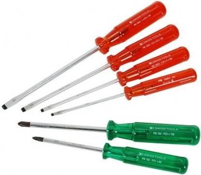 PB Swiss Tools Schraubenziehersatz (Pozidriv-Kreuzschlitz (PZ), Schlitzschrauben)