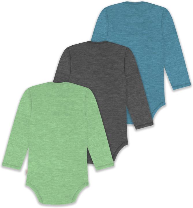 Produktbild Normani 3er Pack Baby Merino Body Langarm „Auckland" - 9383 (56)