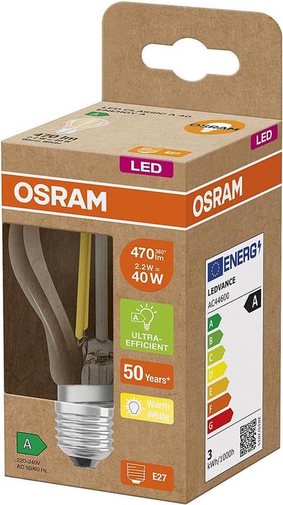 Produktbild Osram Led Filament Classic A (E27, 2.50 W, 525 lm, 1 x, A)