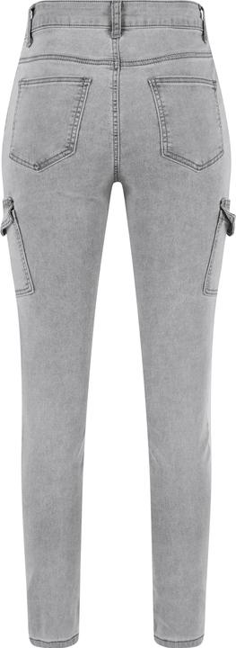 Actual product image Cloud 5ive Cloud5ive ladies high waist cargo jeans trousers with washed look - 131275 (L)