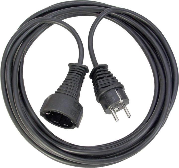 Brennenstuhl Quality plastic extension cable 10m black (10 m, CEE 7/3)
