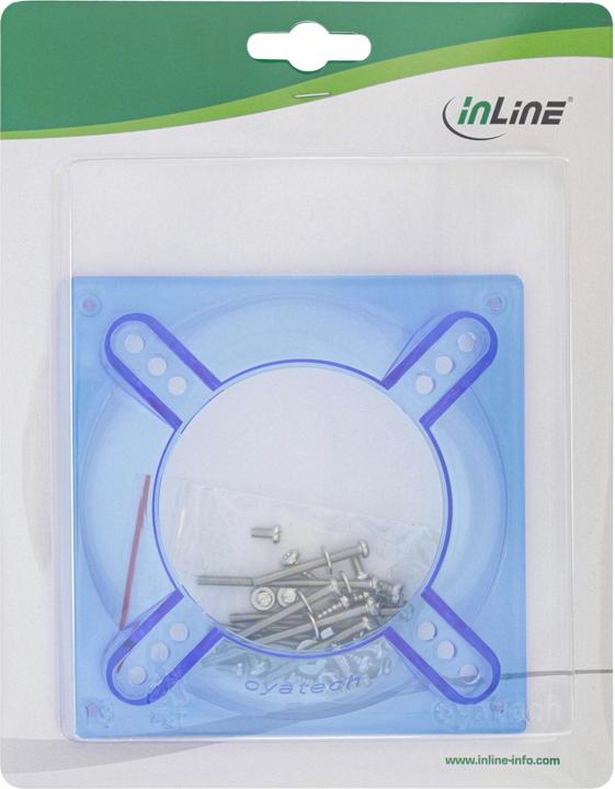 Produktbild InLine Fan-Adapter 120mm auf 70/80/92mm transparent/blue