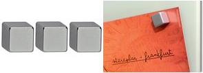 Actual product image Maul Neodymium cube magnet, 5 mm, adhesive force: 1.1 kg, silver (10 x)