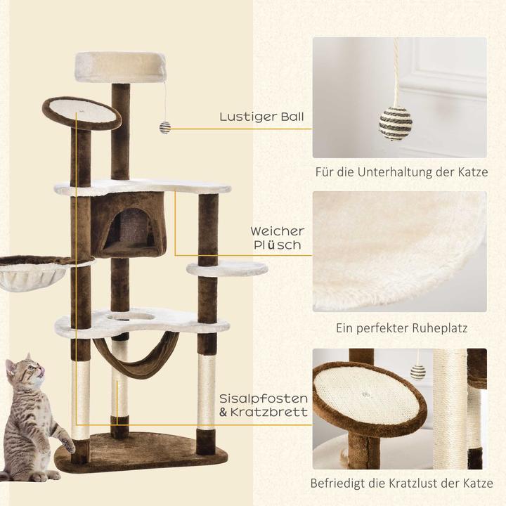 Produktbild Jamb Kratzbaum (153 cm, Creme-Kaffeebraun)