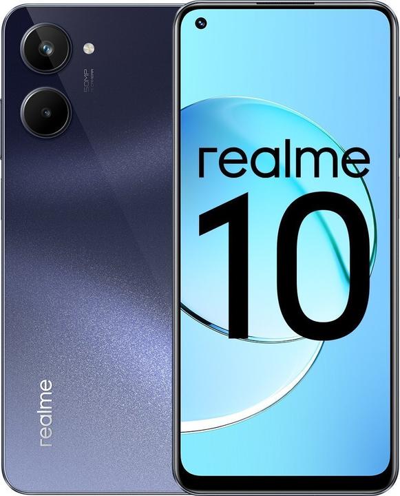 Produktbild realme 10 (256 GB, Rush Black, 6.40", Dual SIM, 50 Mpx, 4G)