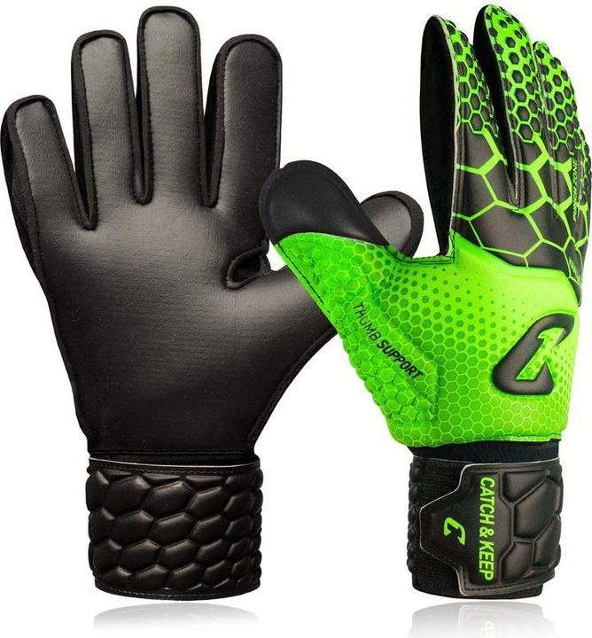 Catch & Keep Fussballhandschuhe Kralle Junior Pro 3.0 Gr. 7 Grün Torwart Keeper Goalie Handschuhe (7)