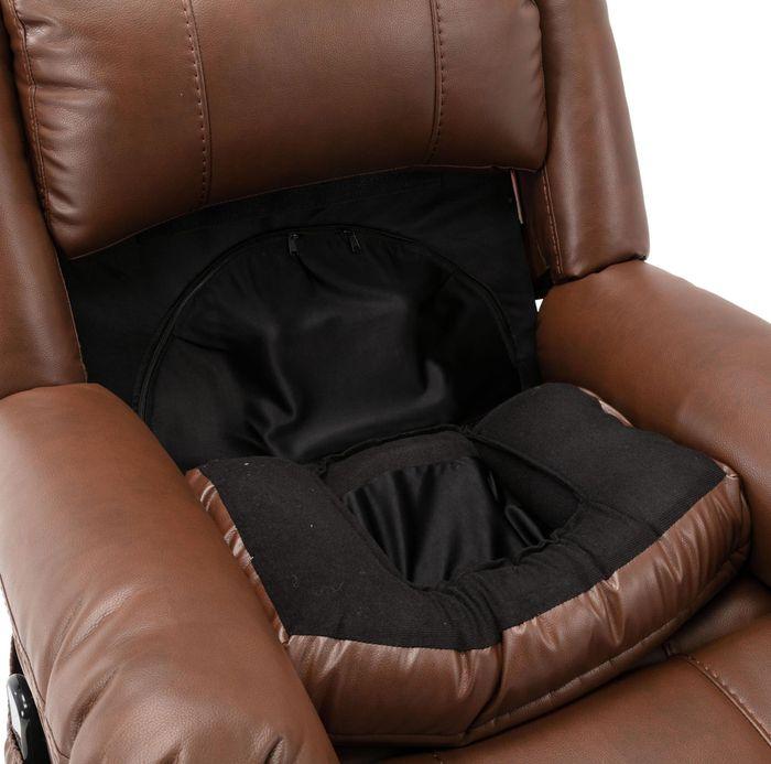 Actual product image Swisshandel24 Sessel Kerpen mit Massagefunktion Kunstleder, hellbraun