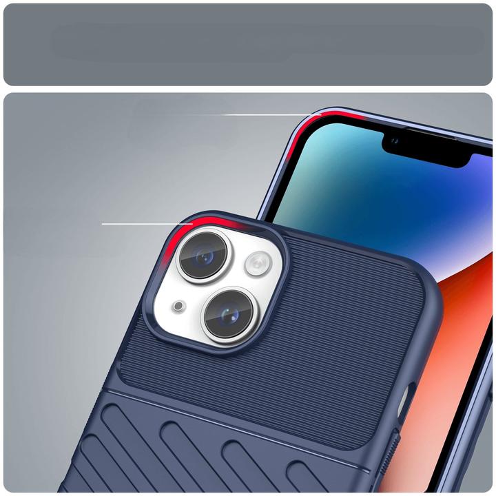 Produktbild Cover-Discount iPhone 15 - Textur Gummi Hülle blau (Apple iPhone 15)
