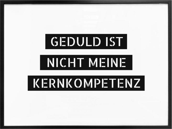 Produktbild Trenddeko Geduld ist nicht meine Kernkompetenz (40 x 30 cm)