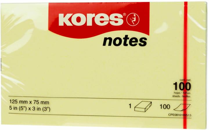 Produktbild Kores Notizzettel 12575, 12.5 x 7.5 cm, 12 Blöcke, Gelb (12.5 x 7.5 cm)