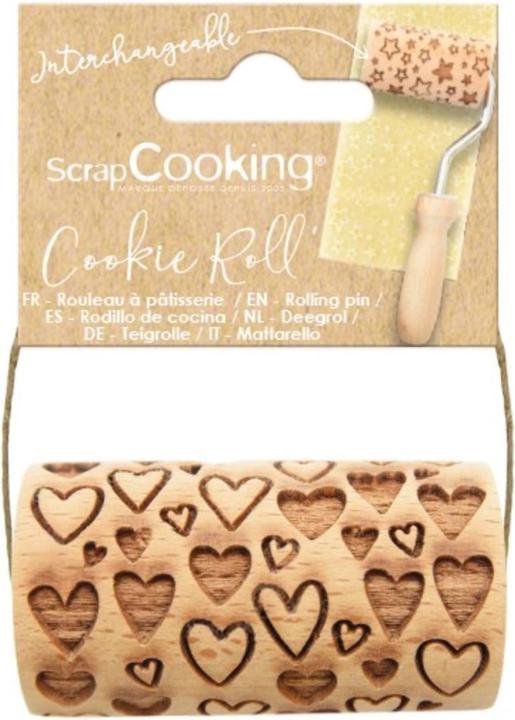 Produktbild ScrapCooking Teigrolle aus Holz geprägt, Herz