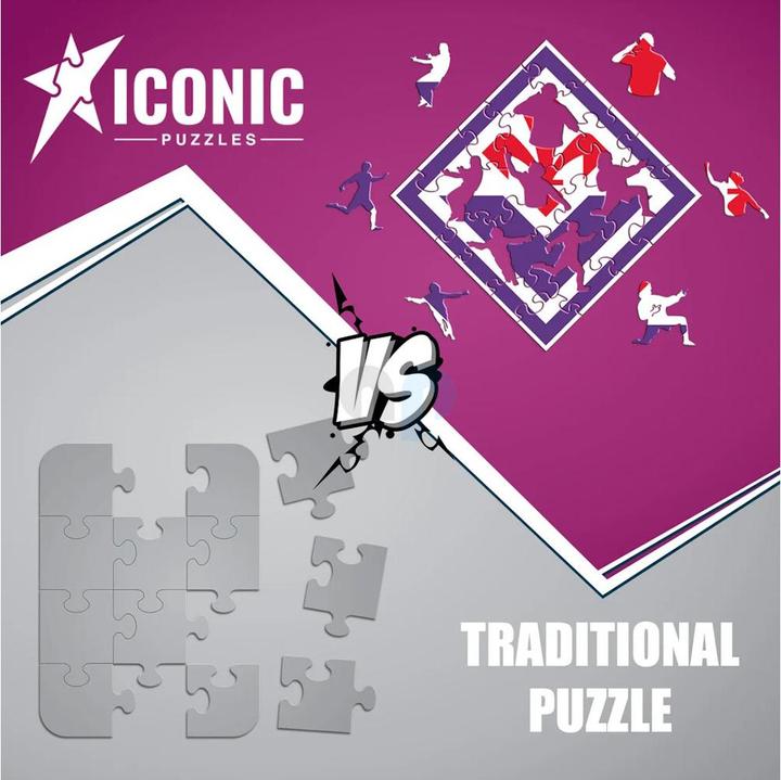 Produktbild Iconic ACF Fiorentina - Logo - Holz Puzzle Grösse L (500 Teile) (500 Teile)