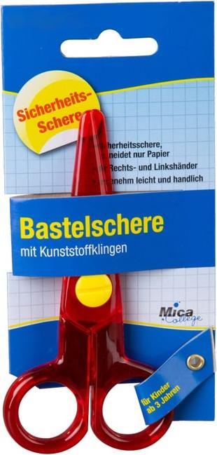 Produktbild MICA College Bastelschere - abgerundete Spitze - rot (13 cm)