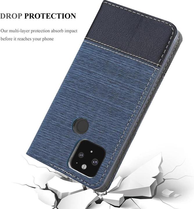 Produktbild Cadorabo Book Jeans Optik Cover (Google Pixel 5)