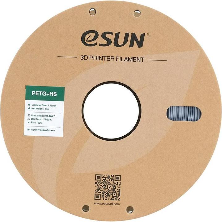 Produktbild eSUN EPETG+HS 1,75mm SOLID GREY 1kg (PETG, 1.75 mm, 1000 g, Grau)