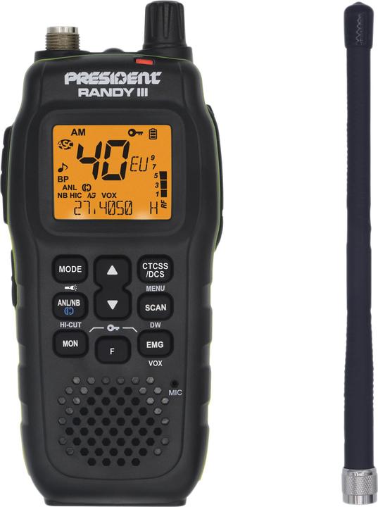 Image du produit PNI CB President RANDY III AM/FM radio package + ML70 CB antenna, length 70 cm, 26-30 MHz, 200 W