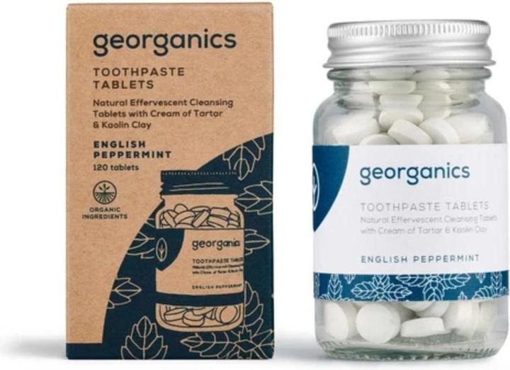 Georganics Toothpaste tablets in a jar