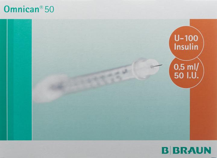 Actual product image B.Braun Insulin 50 0.5ml 0.3x8mm G30 einz (Insulin injections)