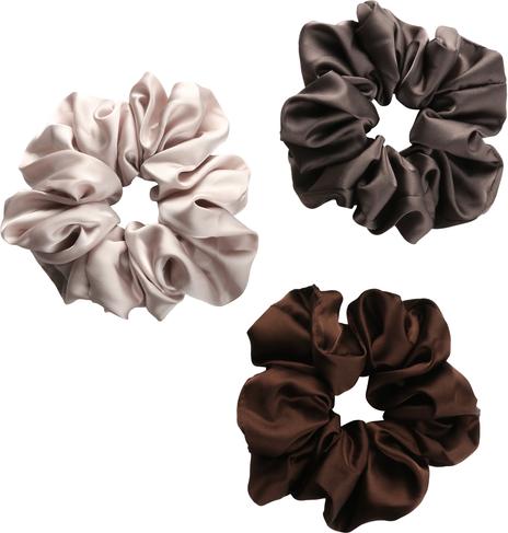 Trisa Fashion Grosses Scrunchy Braun, Beige, Dunkelbraun 3 Stk. (Haargummi)