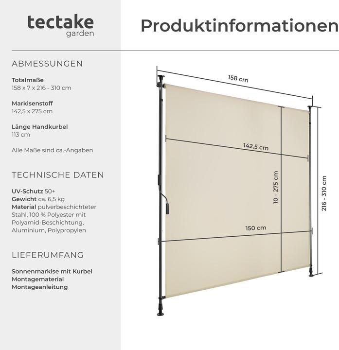 Actual product image tectake Taija (1.58 m)
