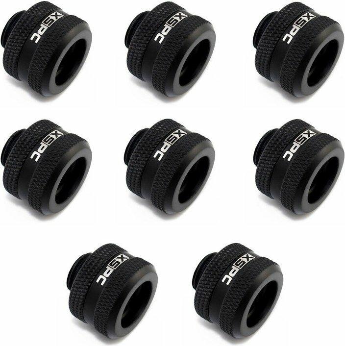 Immagine prodotto XSPC Collegamento G1/4" a 14mm hardtube, nero opaco - 8 pezzi
