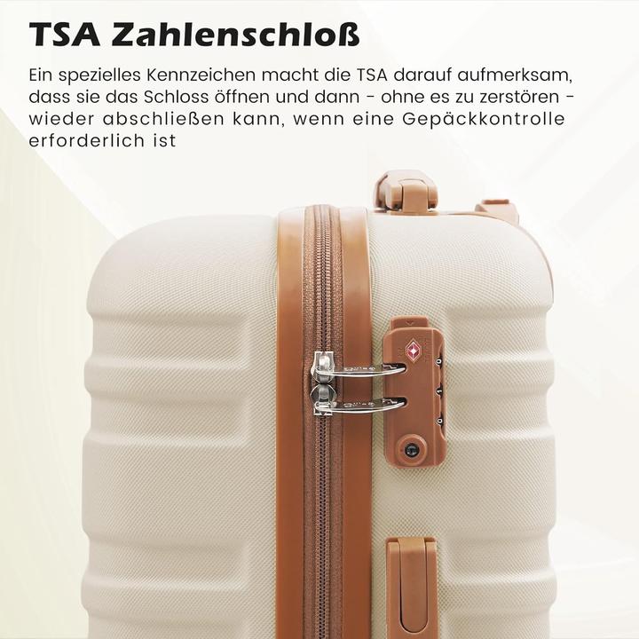 Produktbild Coolife 3-teiliges Hartschalenkoffer-Set mit TSA-Schloss (60 l, M (50 - 90l))