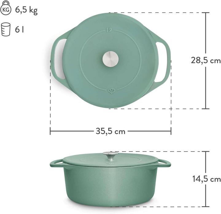 Image du produit Springlane Cocotte Clara 6L (28 cm, Cocotte + faitout, Fonte)