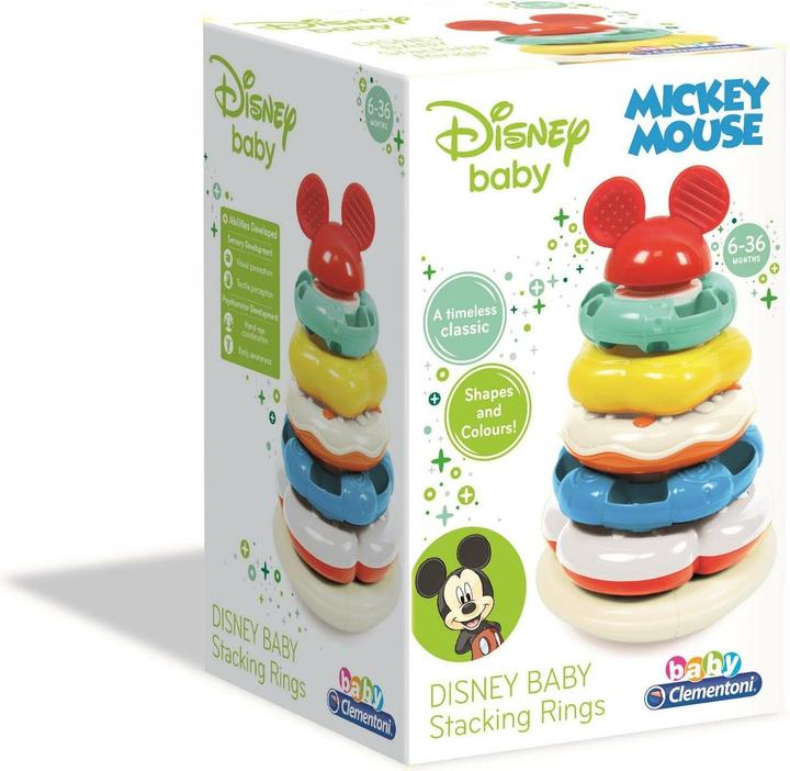 Actual product image Clementoni Mickey Mouse stacking rings (5 pieces)