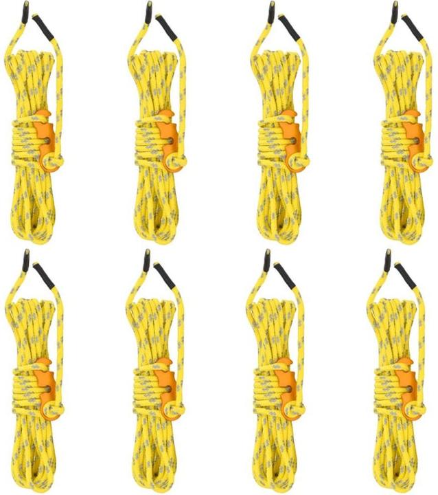 Image du produit VidaXL Cordes de tente avec tendeurs de corde 8 pcs. Réflectif 4 m 4 mm