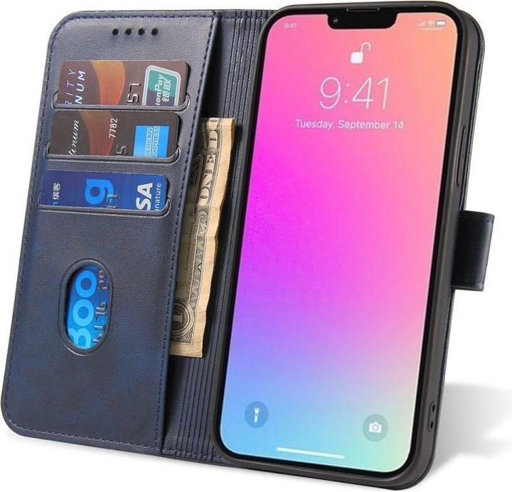 Immagine prodotto Hurtel Custodia Flip Stand Wallet per iPhone 15 Pro Max con magnete - Blu (Apple iPhone 15 Pro Max)