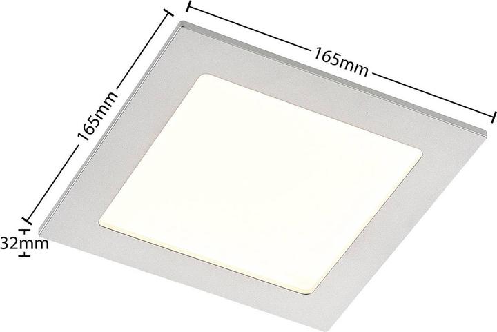 Immagine prodotto Prios Lampada da incasso Helina LED, argento, 16,5 cm (820 lm)
