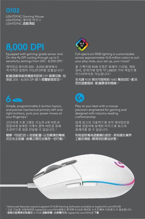 Image du produit Logitech G G102 (Filaire)