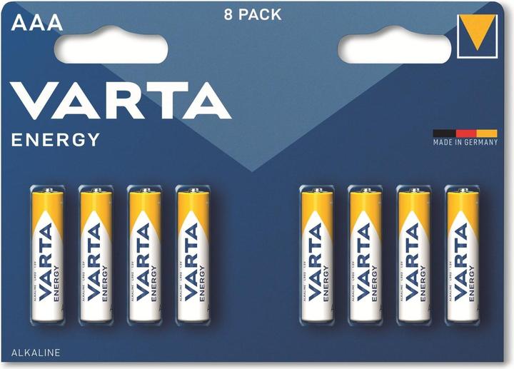 Actual product image Varta BV-Energy 8 AAA - Disposable battery - AAA - Alkaline - 8 piece(s) - Blue - Yellow - Cyl (8 pcs., AAA, 1200 mAh)