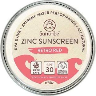 Immagine prodotto Suntribe Protezione solare naturale con zinco SPF 30 Viso e Sport 15 g rosso retrò (U) (Crema solare viso, SPF 30)