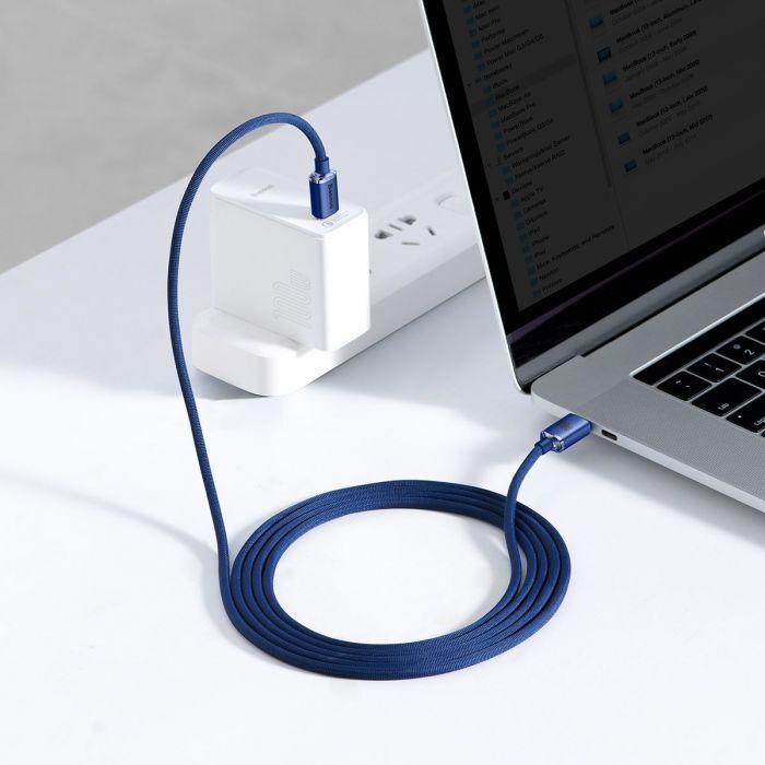 Productafbeelding Baseus Crystal Shine Series Snel Opladen Datakabel Type-C naar Type-C 100W 2m Blauw (2 m, USB 2.0, 100 W)