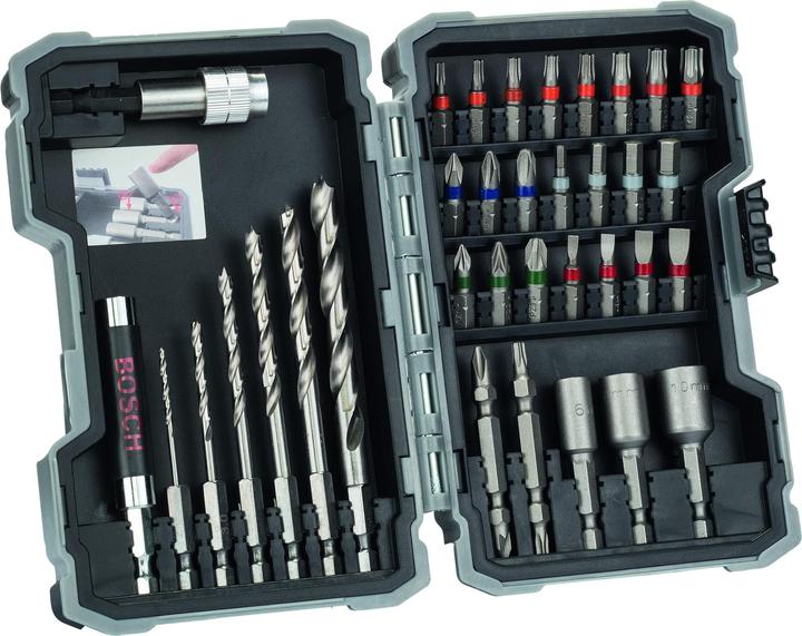 Bosch Professional Zubehör Set di punte e trapani per legno (2,0/3,0/4,0/5,0/6,0/8,0 mm)