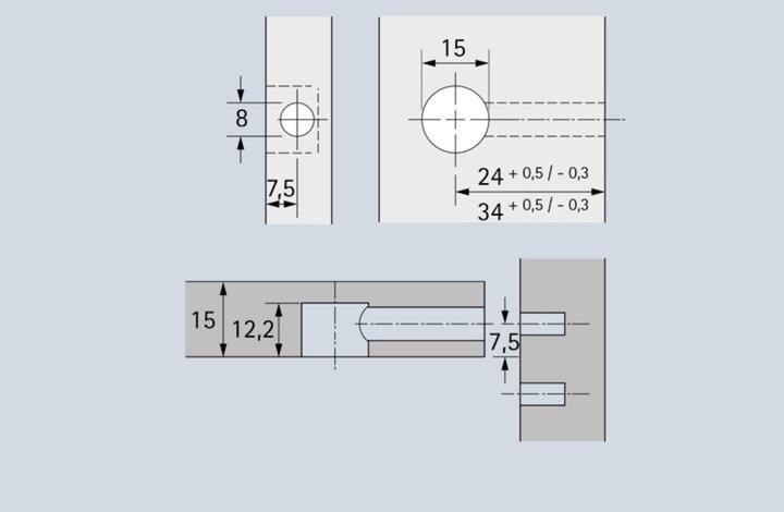 Produktbild Hettich Rastex 15 (Verbindungsbeschlag, 1 Stk.)
