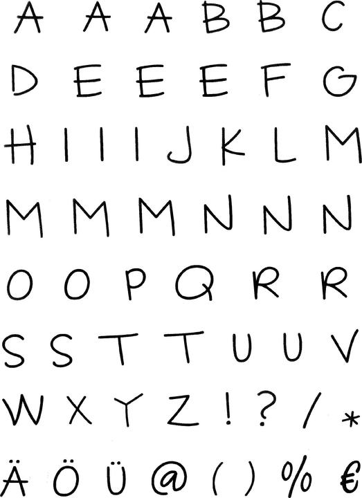 Produktbild Efco Clear Stempel-Set "Alphabet", ca. 7,4x10,5cm