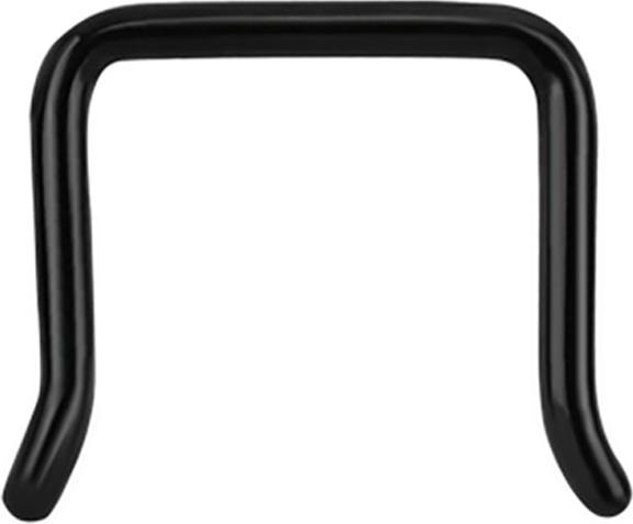 Star Piercing Septum Ring U abgewinkelt schwarz (ohne Messing, Chirurgenstahl 316L)