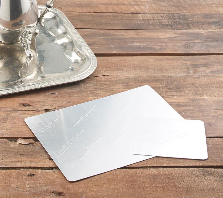 Actual product image AGT Set of 2 cleaning plates for silver, 1 each large and small plate (2 pcs.)