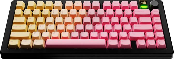 Actual product image Glorious GPBT Gradient Keycaps, ANSI Layout (US), PBT, Dye-Sub - Grapefruit