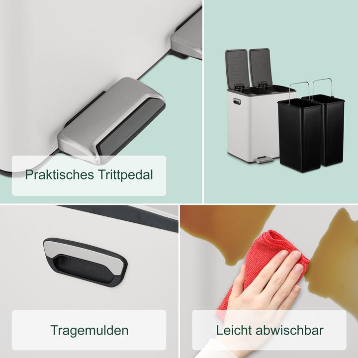 Produktbild Relaxdays Mülleimer Küche 2x 15 Liter (15 l)