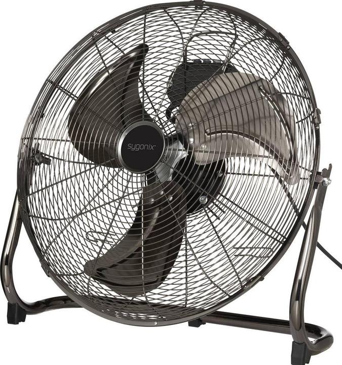 Sygonix Bodenventilator 120 W Schwarz