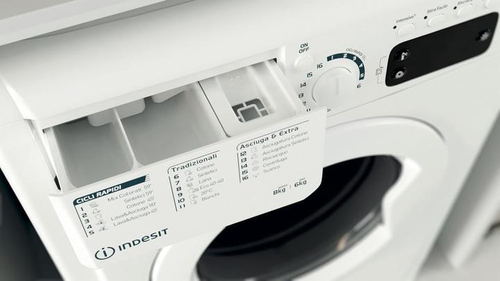 Image du produit Indesit BDE 861483X WK IT N laveuse-sécheuse en pose libre Chargement frontal Blanc D (Prise UE)
