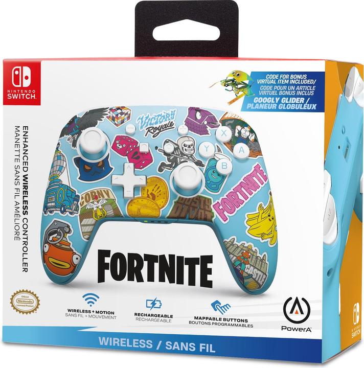 Actual product image PowerA Enhanced Wireless Controller - Fortnite Sticker Mania (Switch Lite, Switch OLED, Switch)