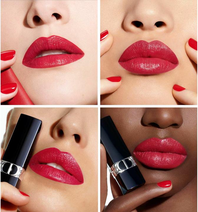 Actual product image Dior Rouge Satin No 743 (743 Rouge Zinnia)