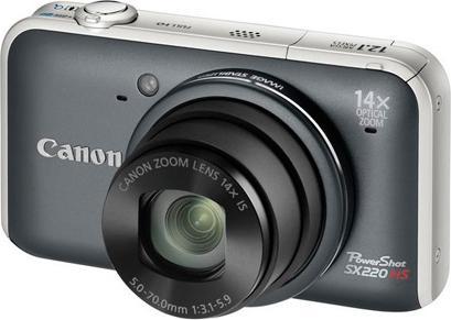 Canon Powershot SX220 HS, 12MP, 14x Zoom, FullHD, Grey (1/2,3'')