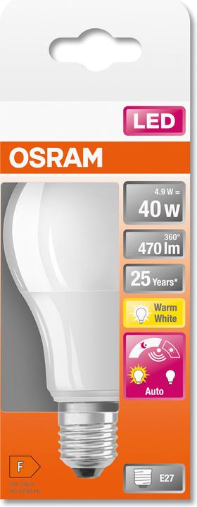 Produktbild Osram Led Daylight Sensor Classic A (E27, 6 W, 470 lm, 1 x, G)