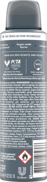 Produktbild Dove Deodorant Aerosol Spray Men Advanced Invisible Dry 150 ml (Spray, 150 ml)